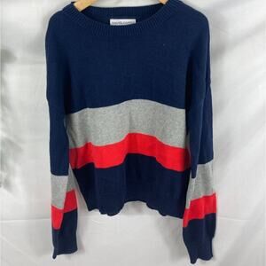 Harper Canyon Striped Knit Sweater S 7/8